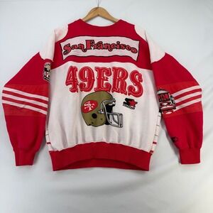 Vintage Starter San Francisco 49ers Sweatshirt Mens Large Red White Crewneck 90s